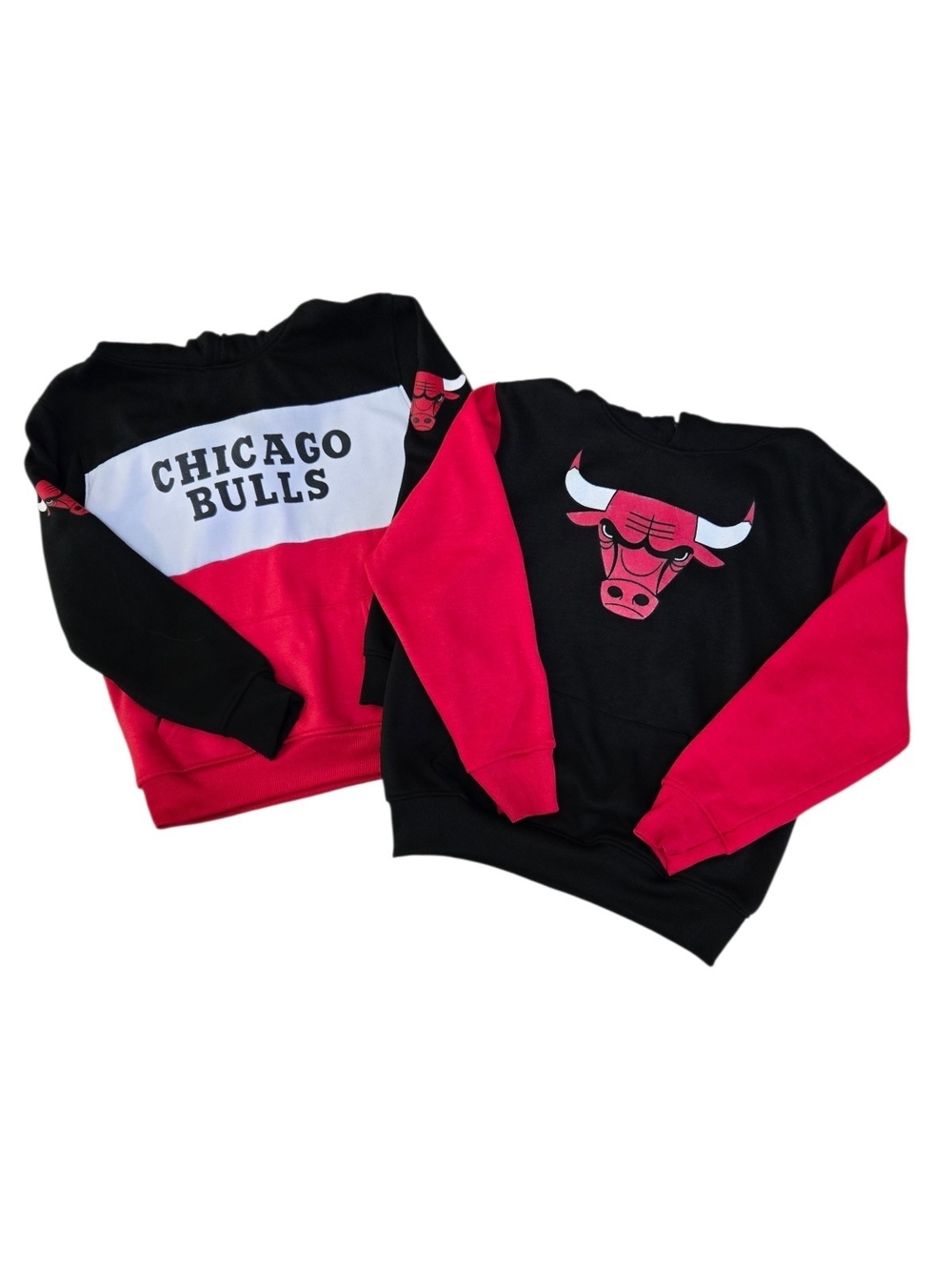 Bundle 2 Chicago Bulls Kids' Crewneck Sweatshirt - Black & Red 14-16